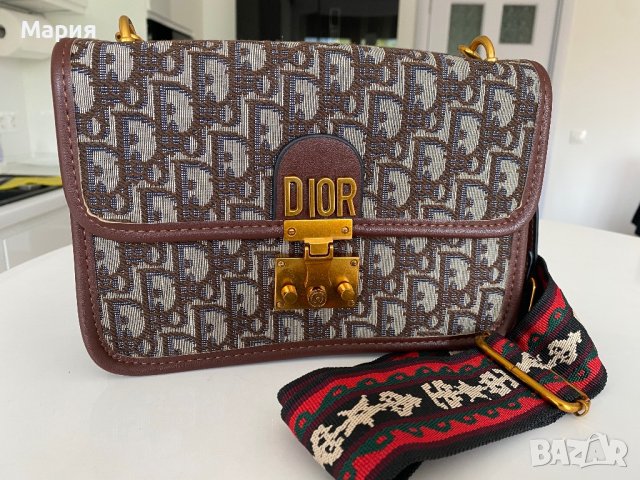 Елегантна Диор/Dior кафява чанта 