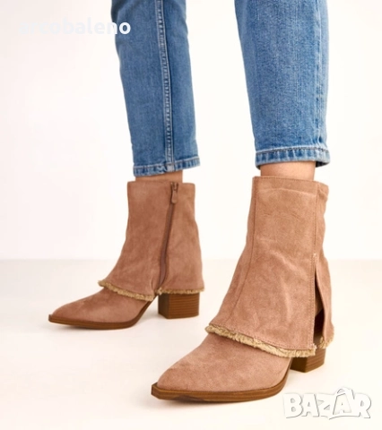 Дамски боти до глезена с навит калъф Felicia, 4цвята , снимка 5 - Дамски боти - 52164780