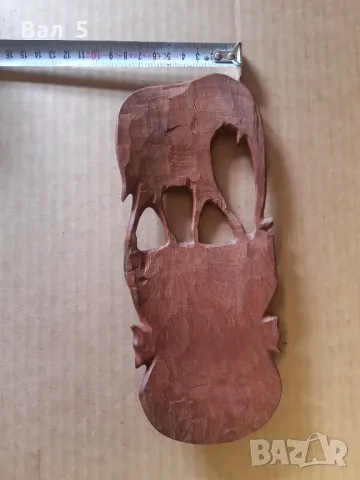 Стара африканска маска - ръчно изработена, снимка 5 - Антикварни и старинни предмети - 49797449