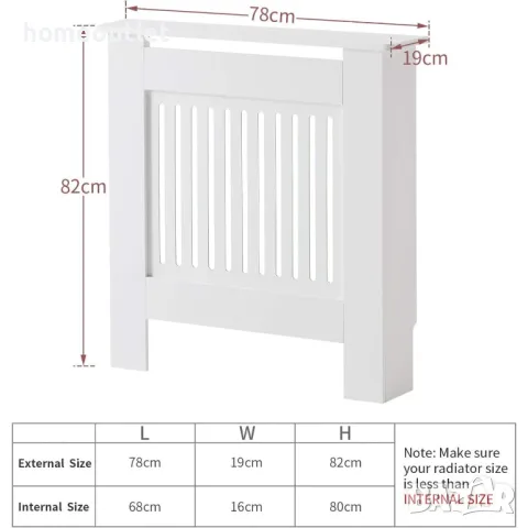 ПРОМОЦИЯ Параван за радиатор SGJS-RC-005WH, снимка 4 - Паравани - 47892177