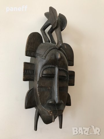 Стара африканска маска #1, снимка 4 - Антикварни и старинни предмети - 37230490