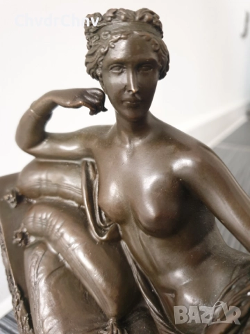 30см-8кг Canova статуетка/еротика/италианска бронзова скулптура/фигура Мария Полин Бонапарт-Венера, снимка 5 - Статуетки - 52724113
