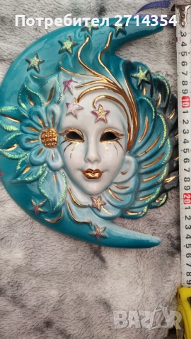 Венецианска порцеланова маска, снимка 4 - Антикварни и старинни предмети - 52341638