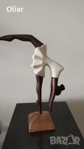 Прекрасна статуетка на балерина от дърво. , снимка 5 - Статуетки - 51291750