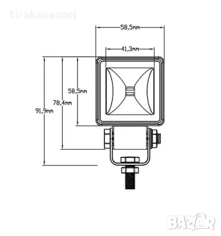 Комплект 6 Броя LED Халогени Фарове за Джип Офроуд Offroad с бял DRL, снимка 2 - Аксесоари и консумативи - 48313007