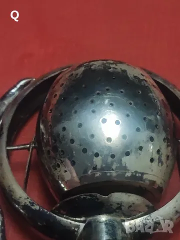 сребърна цедка за ароматен чай, снимка 4 - Нумизматика и бонистика - 50368001