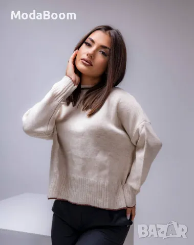 Бледо розово дамски пуловер , снимка 3 - Блузи с дълъг ръкав и пуловери - 48067126