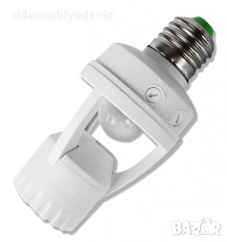 60W Сокет E27 Сензорна Лампа с 360 Градуса PIR за Електрическа Крушка Осветлява с Датчик за Движение, снимка 4 - Лампи за таван - 27942089