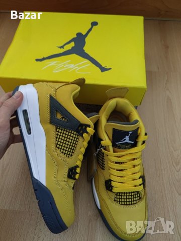 Nike Air Jordan Retro 4 Yellow Lightning Кецове Обувки Маратонки Нови Дамски Размер 39 Номер , снимка 10 - Кецове - 38604246