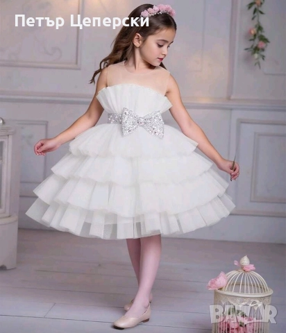 Детска рокля в бяло, снимка 2 - Детски рокли и поли - 52360617
