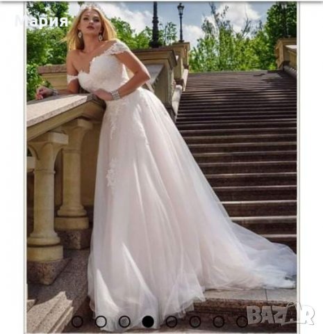 Булчинска рокля с шлейф Hadassa, снимка 2 - Сватбени рокли - 33107561