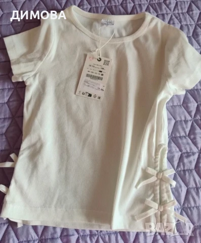 бяла тениска за момиче на 12-13 години от ЗАРА