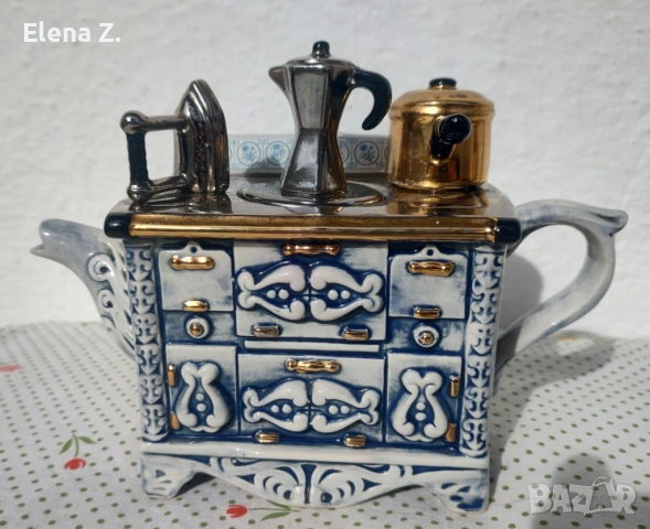 French stove колекционерски ръчно изработен чайник Swineside