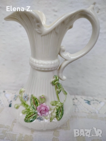 Belleek Ирландия рзакошна ръчно изработена ваза-кана