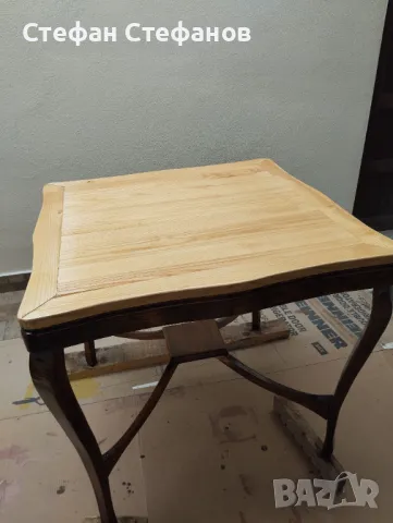 Старинна маса с нов плот 