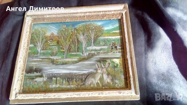 Картина смесена техника подписана 