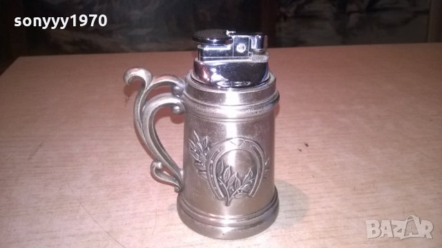 *запалка халба с коне/подкова-внос швеицария, снимка 2 - Колекции - 27321213