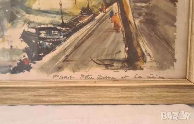 Картина Мариус Жирар Париж Нотра Дам, снимка 3 - Картини - 48732869