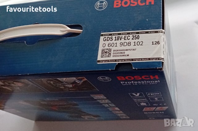 Bosch GDS18V-EC 250 Акумулаторен гайковерт, версия solo (06019D8102), снимка 3 - Винтоверти - 39144794