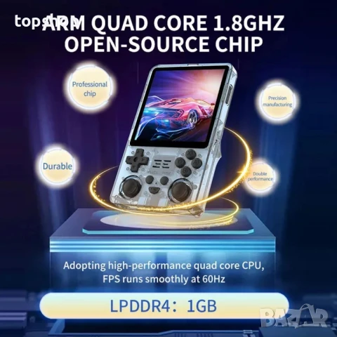 НОВА, ТЕСТВАНА,ПЕРФЕКТНА RGB20SX Игрова Конзола с 4-инчов IPS Екран, 5000mAh Батерия, Linux Система, снимка 4 - Nintendo конзоли - 50511363