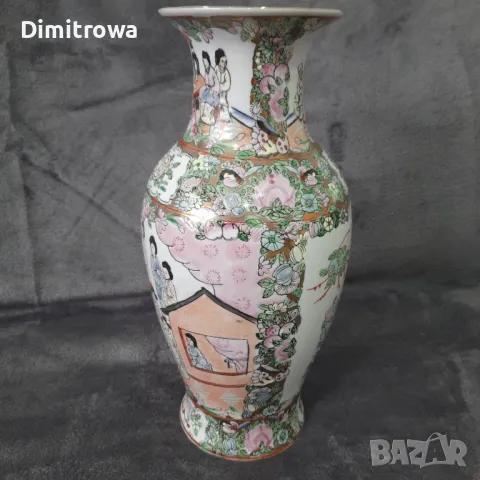 Китайска порцеланова ваза, снимка 5 - Антикварни и старинни предмети - 47565780