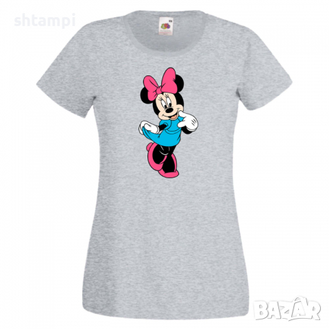 Дамска тениска Minnie Mouse 9 Подарък,Изненада,Рожден ден,, снимка 4 - Тениски - 36530839