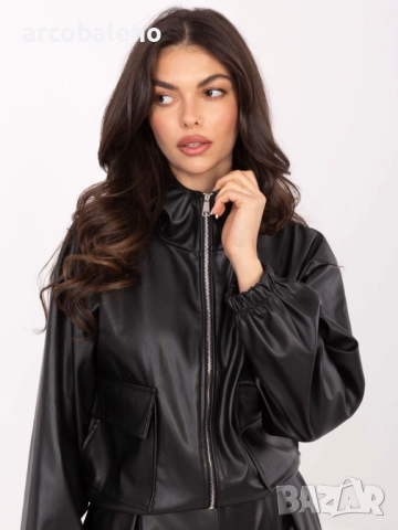 Късо дамско яке от еко кожа, 5цвята , снимка 8 - Якета - 52132094