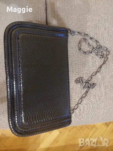 Черна кожена чанта ZARA, снимка 6 - Чанти - 48177460