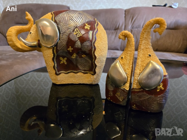 Слонче касичка + декоративни слончета към касичката, снимка 4 - Декорация за дома - 51545933