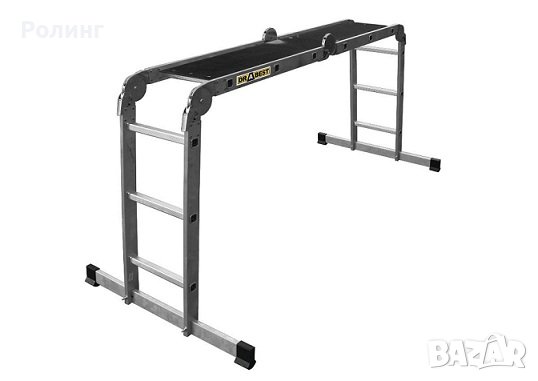 Алуминиева мултифункционална стълба DRABEST DU PRO 150 KG, 4х3, 150 кг, с платформа/03080080