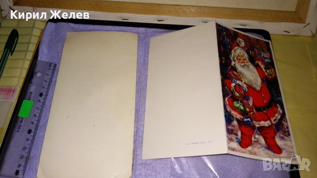 2 КОЛЕДНИ СИМПАТИЧНИ ПОЩЕНСКИ КАРТИЧКИ ЕДНАТА РЪЧНА АРТ ИЗРАБОТКА КОЛЕДАР 5951, снимка 6 - Филателия - 38810922