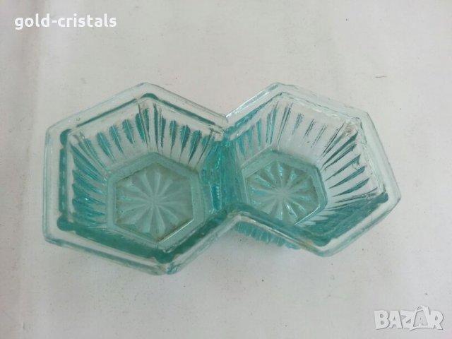 стара стъклена солница , снимка 2 - Антикварни и старинни предмети - 26676419