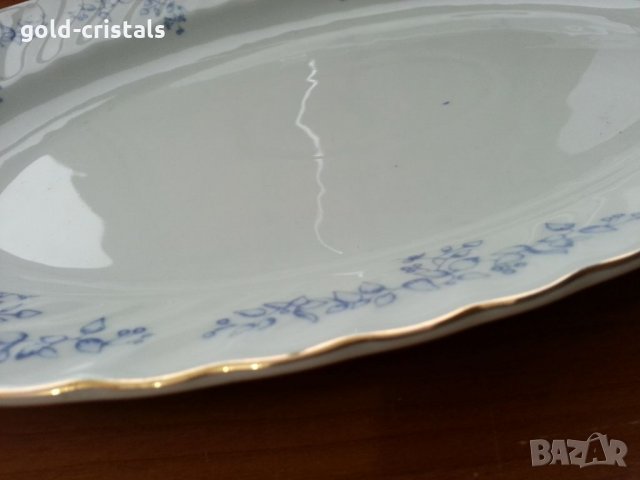 Стар български порцелан плато чиния, снимка 3 - Чинии - 33422879