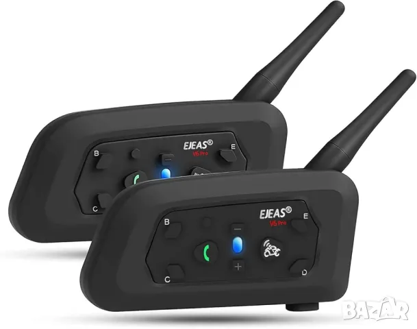 EJEAS V6 Pro двоен мото интерком, Bluetooth, стерео музика, обаждания, снимка 1 - Аксесоари и консумативи - 47799392