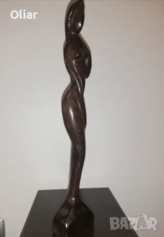 Много елегантна, фина и красива статуетка на жена. Дърво., снимка 3 - Статуетки - 48106380