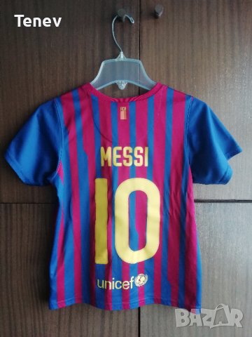 Barcelona Lionel Messi Nike оригинална детска тениска 7-8г Барселона Меси 122-128см , снимка 1 - Детски тениски и потници - 43283516