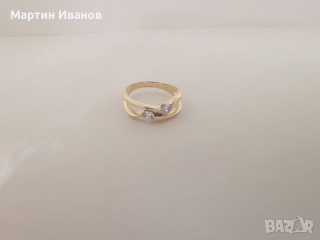 Златен дамски пръстен с циркони 7, снимка 6 - Пръстени - 43951994