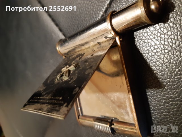 Старинна метална кутия-огледало , снимка 2 - Антикварни и старинни предмети - 28218582