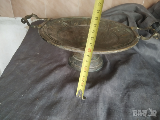 посребрена стара купа фруктиера арт нуво, снимка 4 - Антикварни и старинни предмети - 36480874