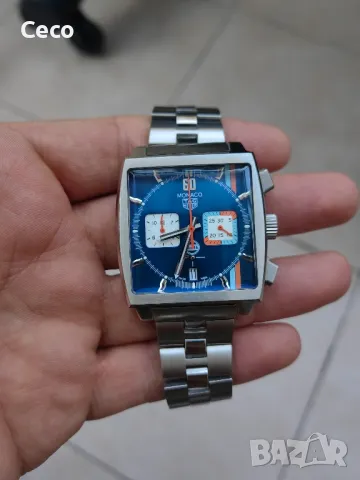 Часовник кварц хронограф Tag Heuer Monaco Steve McQueen 