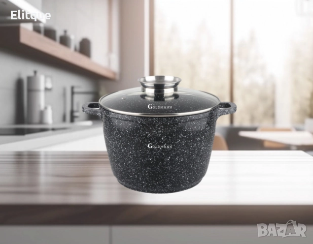 Тенджера Goldmann, 6.2л./10л., дълбока, лят алуминий, керам. покр., индукция, снимка 5 - Съдове за готвене - 52786692