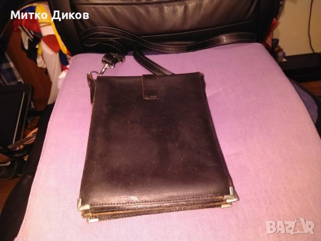 Мъжна чанта за през рамо естествена кожа №22 185х60мм250х, снимка 5 - Чанти - 44131863
