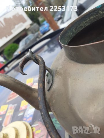 Меден чайник с желязна дрьжка, снимка 2 - Декорация за дома - 32559090