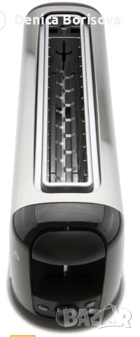 Тостер Moulinex Subito, неръждаема стомана, черно сребристо, снимка 2 - Тостери - 50474123