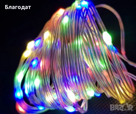 Коледни LED лампички с многоцветни, топъл и студен бял цвят, снимка 2 - Декорация за дома - 52410971