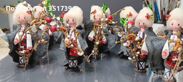 Сурвакар - дървена кукла с национална носия- Сурвакари, снимка 3 - Декорация за дома - 52648626