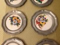 Старинни немски чинии за стена от калай и рисуван порцелан/1, снимка 3