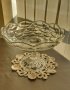 Ретро арт декор винтидж стъклена фруктиера, снимка 1 - Антикварни и старинни предмети - 39299759