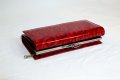  Страхотно  червено дамско портмоне естествена кожа, лак, перфектен подарък, снимка 4
