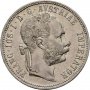 Монета Австрия 1 Флорин 1887 г  Франц Йосиф I, снимка 2